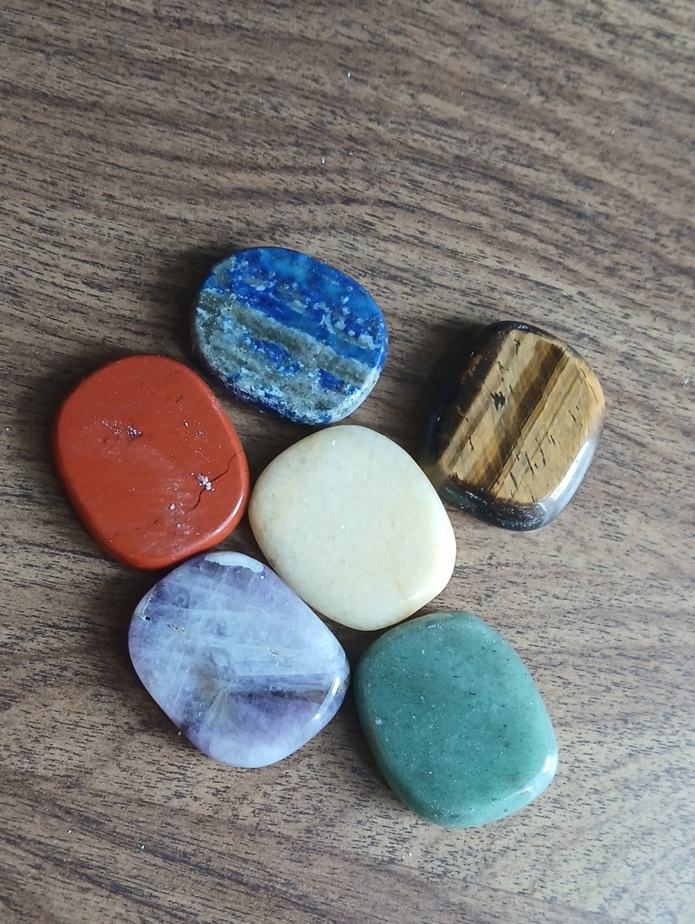 Polished Gemstone Tumbled Stones - Lapis, Tiger's Eye, Amethyst, Yellow Jasper